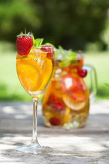 Homemade lemonade or sangria