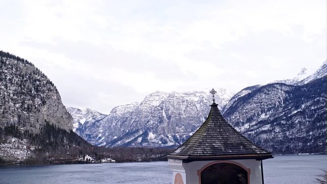 Well Kept Graveyard at the Maria Hilf Pilgrimage Church in Hallstatt in Austria
