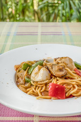 Spicy Spaghetti with Seafood