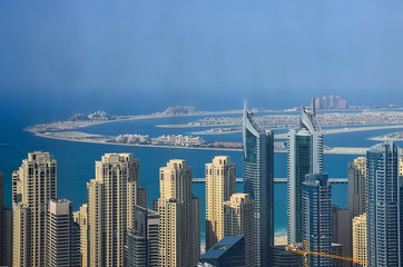 Dubai - The skyline of Downtown panorama