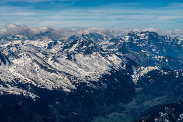 Fototapeta na wymiar Santis. Swiss alps panorama