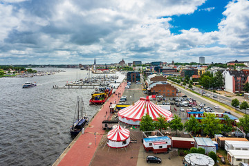 Blick auf die Hansestadt Rostock