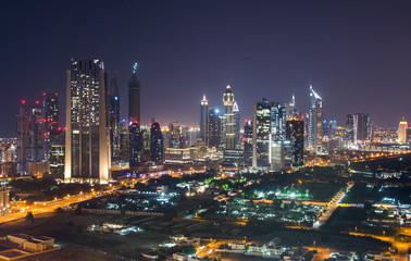 Fototapeta na wymiar Amazing night dubai downtown skyline, Dubai, Emirates