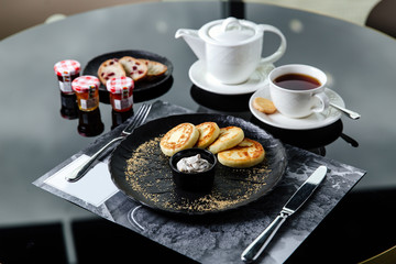 cheese on a plate with jam