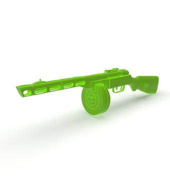 3d illustration of ppsh gun