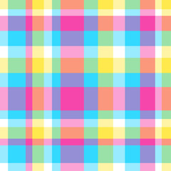 Seamless multicolored pattern. Checkered background. Abstract colored wallpaper of the surface. Bright colors. Doodle for design. Greeting cards