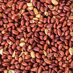 texture of roasted peanuts close-up