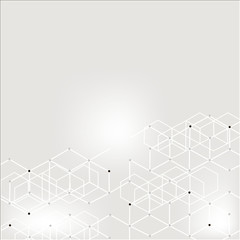 Modern technology illustration with square mesh