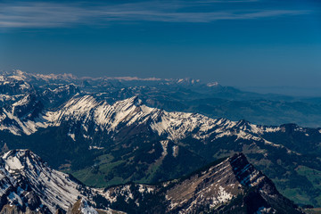 Santis. Swiss sky alps panorama