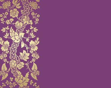 wedding card design, paisley floral pattern , India