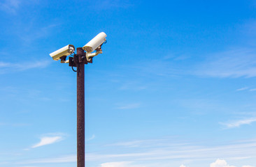 closed circuit camera on the sky background