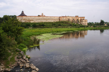Naklejka premium Scenic view on Medzhybizh Castle. Location place: Medzhybizh, Ukraine.