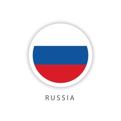 Fototapeta premium Russia Circle Flag Vector Template Design Illustrator