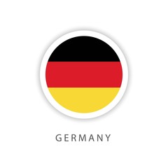 Germany Circle Flag Vector Template Design Illustrator