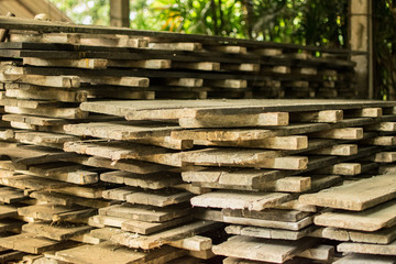 Wooden structure for house building The ancient wood.