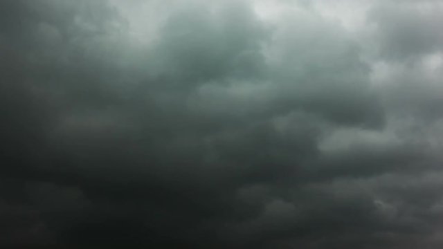 Dramatic sky, black heavy clouds  - 4K timelapse