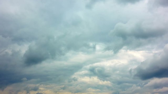 Gray sky with heavy clouds  - 4K timelapse