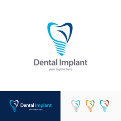 Dental Implant Logo Design Template