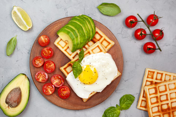 breakfast with avocado and egg