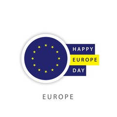 Happy Europe Day Vector Template Design Illustrator