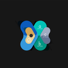 Flat design geometric infographics, arrow shape vector sticker or label, price tags, offer promotion badge, icon design, paper style layout for data graphic visualization step by step process, for