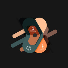 Flat design geometric infographics, arrow shape vector sticker or label, price tags, offer promotion badge, icon design, paper style layout for data graphic visualization step by step process, for