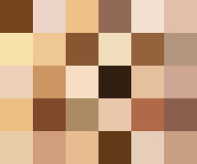 Creative vector illustration of human skin tone color palette set isolated on transparent background. Art design. Abstract concept person face, body complexion graphic element for cosmetics