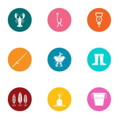 Water instruction icons set. Flat set of 9 water instruction vector icons for web isolated on white background