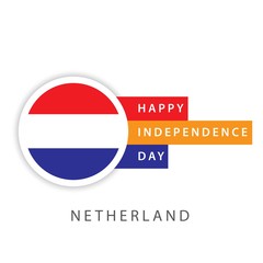 Happy Netherlands Independence Day Vector Template Design Illustrator