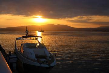 Yacht on the sea