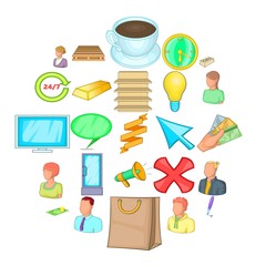 Incorporation icons set. Cartoon set of 25 incorporation vector icons for web isolated on white background