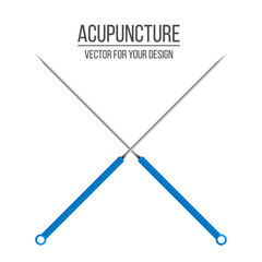 Creative vector illustration of acupuncture therapy isolated on transparent background. Art design spa treatments. Abstract concept graphic element