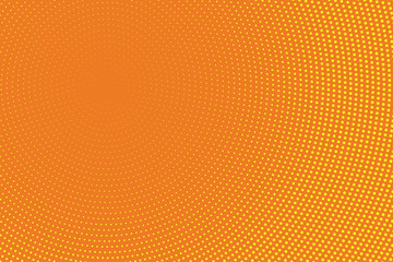 Orange and yellow halftone background. Digital gradient. Abstract backdrop