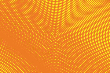 Orange and yellow halftone background. Digital gradient. Abstract backdrop