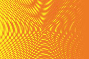 Orange and yellow halftone background. Digital gradient. Abstract backdrop