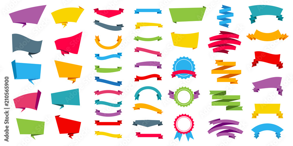 Wall mural creative vector illustration of representing label stickers banners tag set collection isolated on t