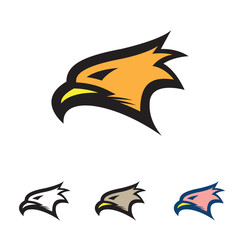 Cool Eagle Falcon Head Symbol Illustration