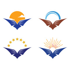 Obraz premium Eagle Bird Wings in Nature Logo