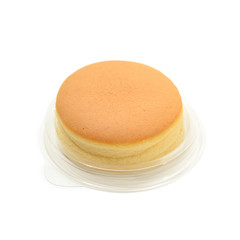 Butter cheesecake homemade isolate on white background