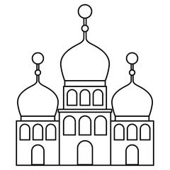 arabic castle building facade vector illustration design