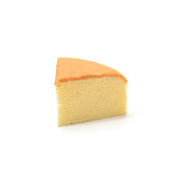 Butter cheesecake homemade isolate on white background