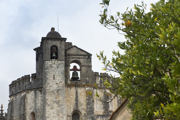 Fototapeta na wymiar The Convent of Christ is a former Roman Catholic monastery in Tomar Portugal.