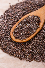 chia seeds on a light rustic background