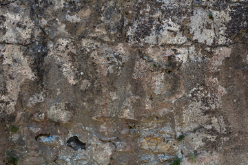 Ancient gray concrete wall, texture