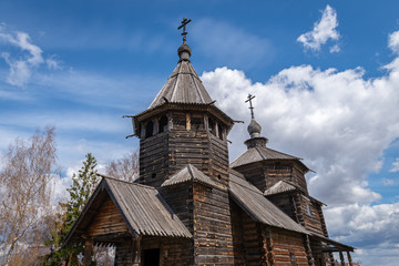 The top of the Resurrection Church  (1776) in Susdal, Vladimir region, Russia