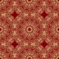 beautiful flower mandala. decorative vector. gold, black color. vector illustration.