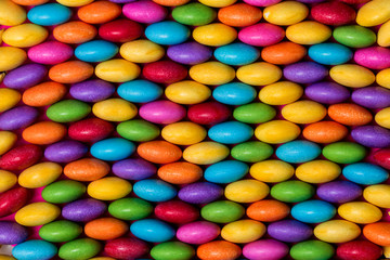 Colourful candy wall background.