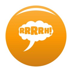 Comic boom design icon. Simple illustration of comic boom design vector icon for any design orange