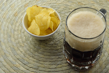Chips and beer