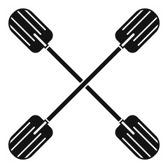 Cross paddle icon. Simple illustration of cross paddle vector icon for web design isolated on white background